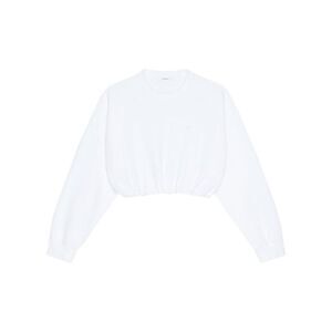 GIVENCHY Women's Cropped Logo Sweatshirt Women WHITE Sweaters & Knitwear